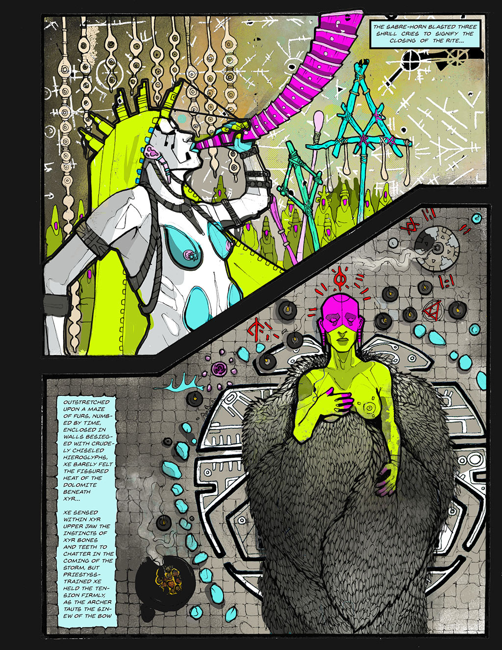 Page for a comic book, 2019 © [M] Dudeck